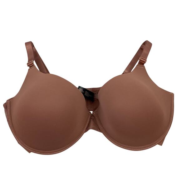 Danskin‎ Underwire Bra Size 38DD Brown Smooth Front Lace Back NWOT - Picture 1 of 10